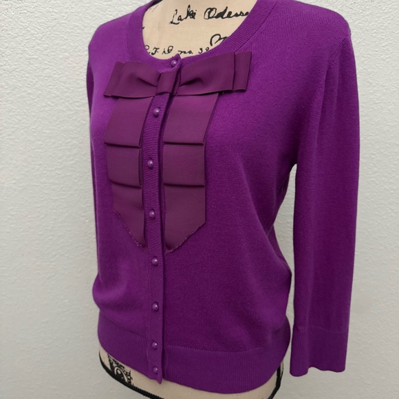 Kate Spade Bow Cardigan Sweater Size Large - Picture 9 of 12